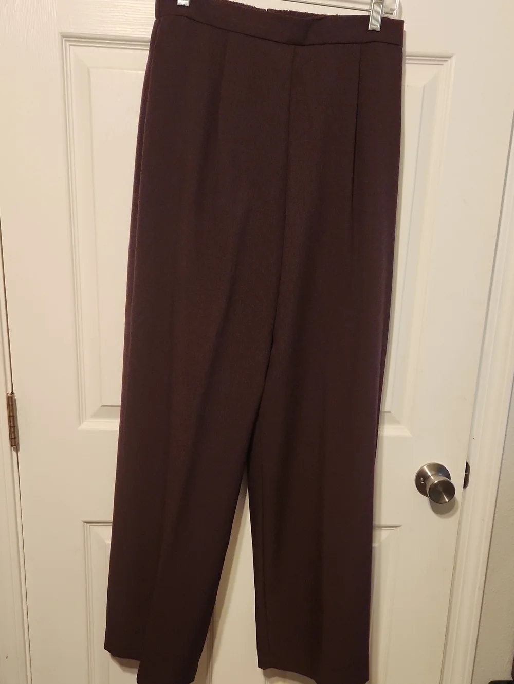 Studio I Women's Embroidered Two-Piece Suit in Deep Plum/Brown